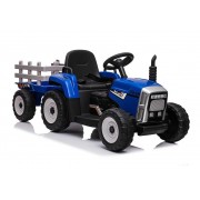 Elektrinis traktorius vaikams su priekaba 12V (Mėlynas)